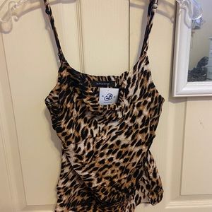 NWT leopard print tank blouse size small